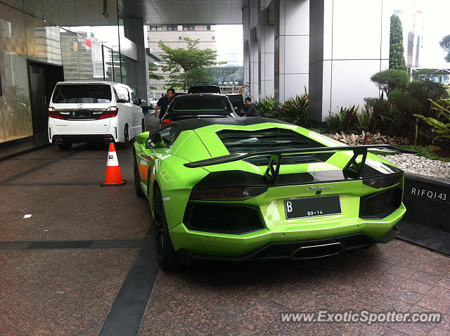 Lamborghini Aventador spotted in Jakarta, Indonesia