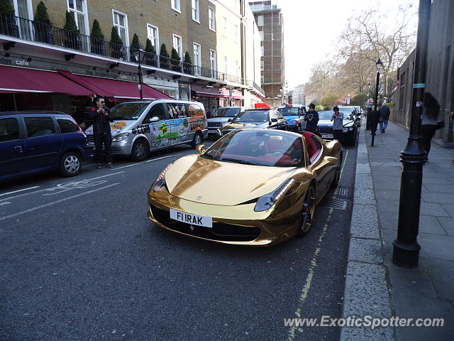 Ferrari 458 Italia spotted in London, United Kingdom