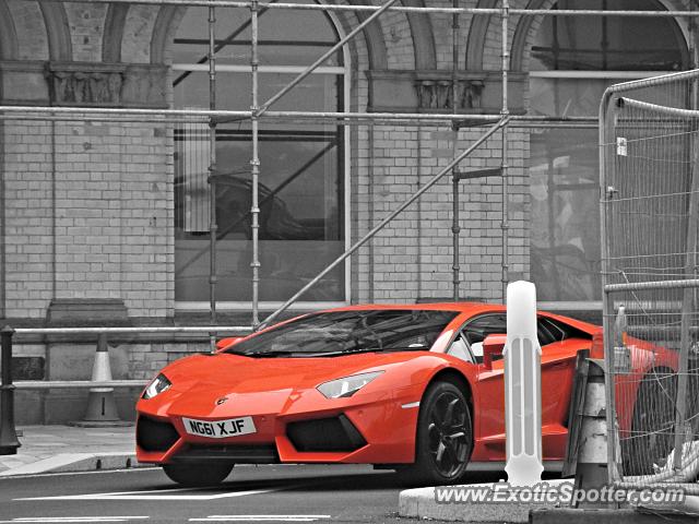 Lamborghini Aventador spotted in Douglas, United Kingdom