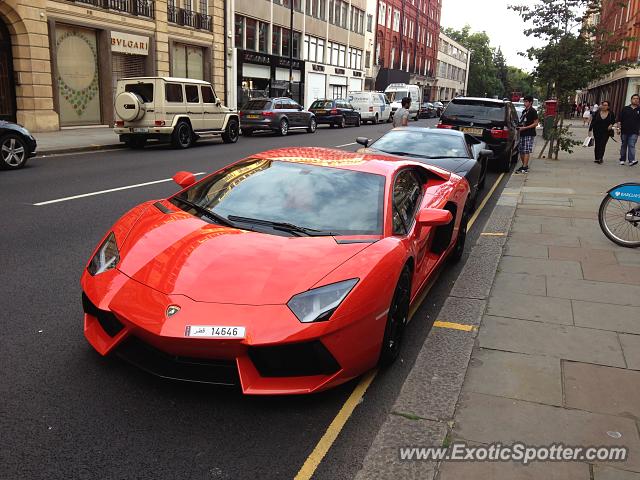 Lamborghini Aventador spotted in London, United Kingdom