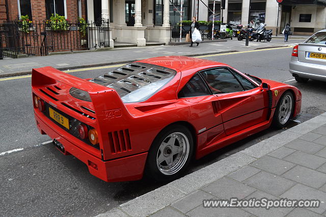 Ferrari F40 spotted in London, United Kingdom