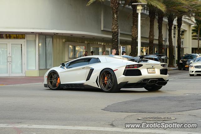 Lamborghini Aventador spotted in Miami, Florida