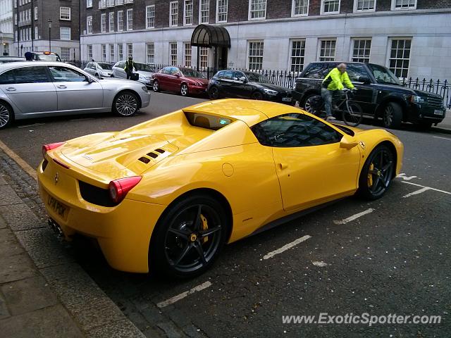 Ferrari 458 Italia spotted in London, United Kingdom