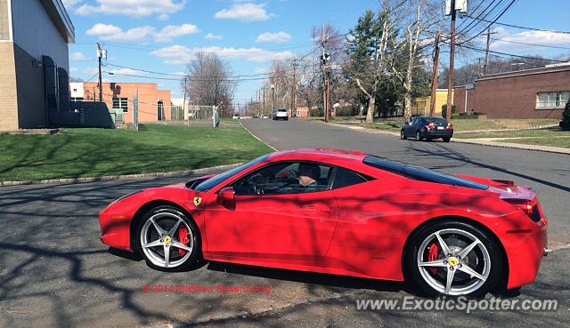 Ferrari 458 Italia spotted in Mountainside, New Jersey