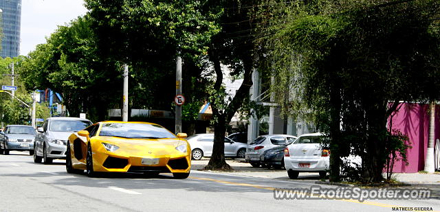 Lamborghini Aventador spotted in São Paulo, Brazil
