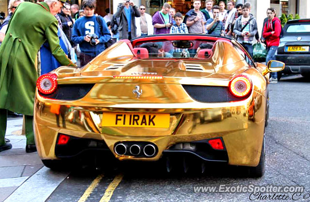 Ferrari 458 Italia spotted in London, United Kingdom