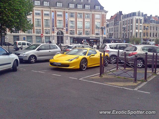 Ferrari 458 Italia spotted in Lille, France