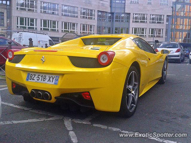 Ferrari 458 Italia spotted in Lille, France