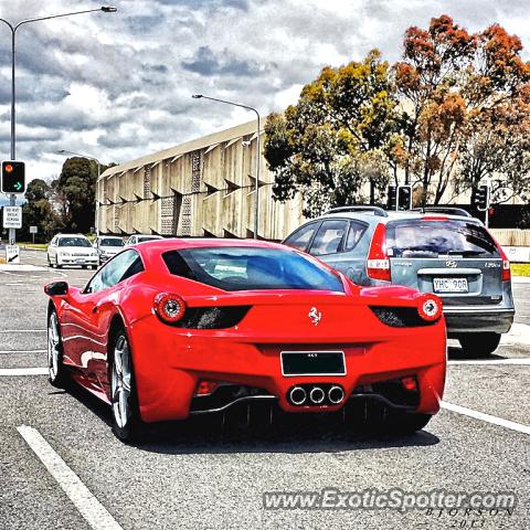 Ferrari 458 Italia spotted in Canberra, Australia
