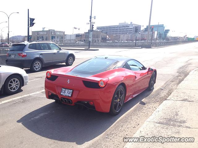 Ferrari 458 Italia spotted in Montreal, Canada