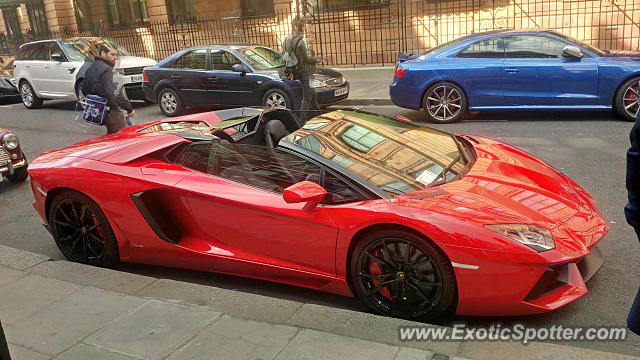 Lamborghini Aventador spotted in London, United Kingdom