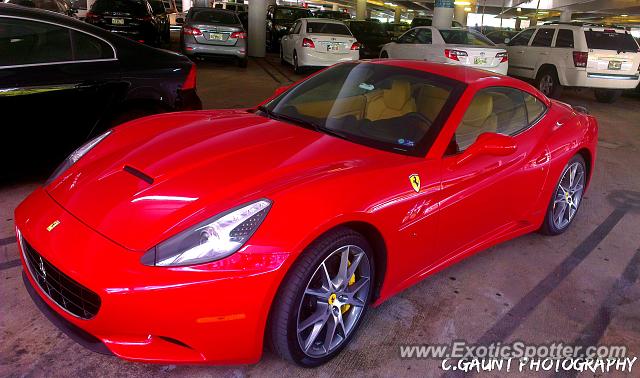 Ferrari California spotted in Miami Beach, Florida