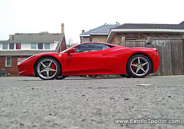 Ferrari 458 Italia spotted in London, Ontario, Canada