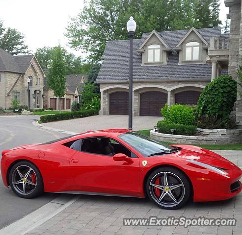Ferrari 458 Italia spotted in London Ontario, Canada