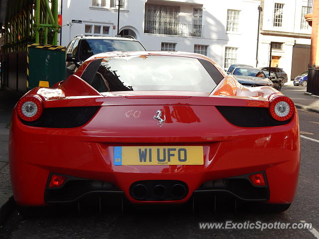 Ferrari 458 Italia spotted in London, United Kingdom