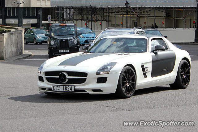 Mercedes SLS AMG spotted in London, United Kingdom