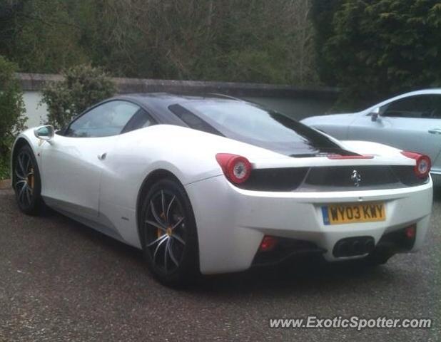 Ferrari 458 Italia spotted in Tiverton, United Kingdom
