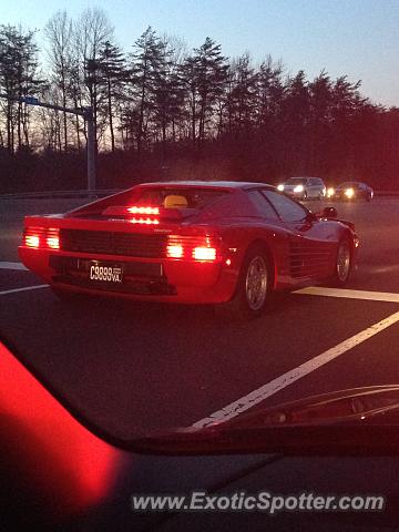 Ferrari Testarossa spotted in Fairfax Station, Virginia