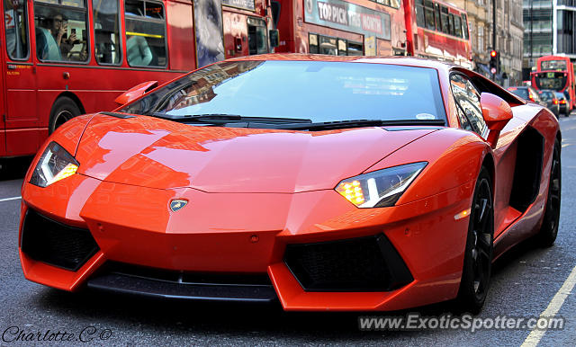 Lamborghini Aventador spotted in London, United Kingdom