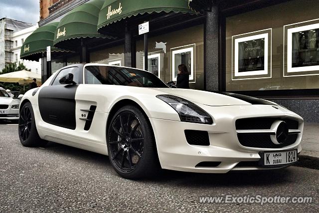 Mercedes SLS AMG spotted in London, United Kingdom
