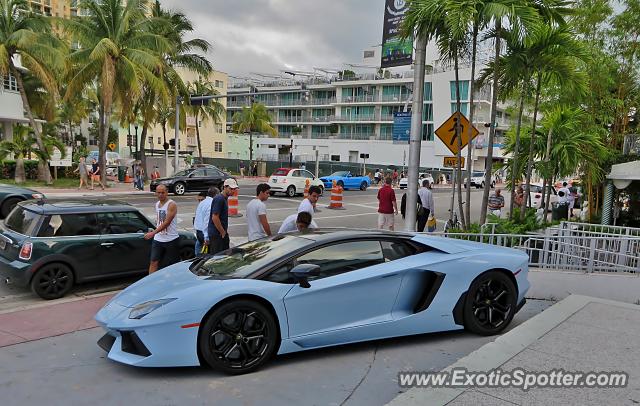 Lamborghini Aventador spotted in Miami, Florida
