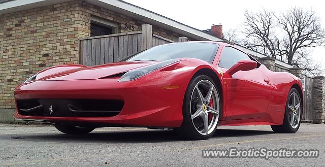 Ferrari 458 Italia spotted in London, Ontario, Canada