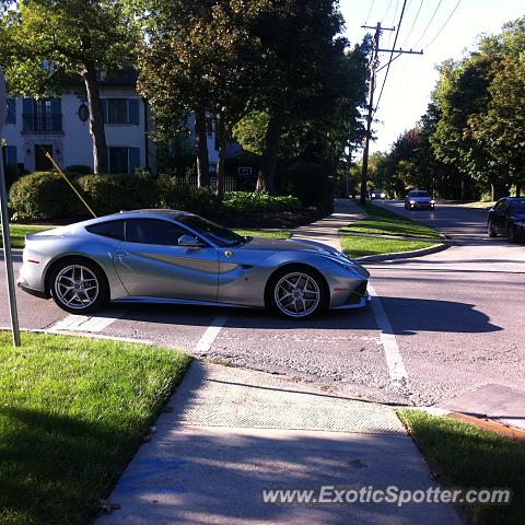 Ferrari F12 spotted in Glencoe, Illinois