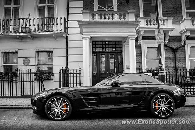 Mercedes SLS AMG spotted in London, United Kingdom