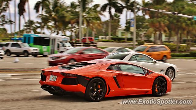 Lamborghini Aventador spotted in Miami, Florida