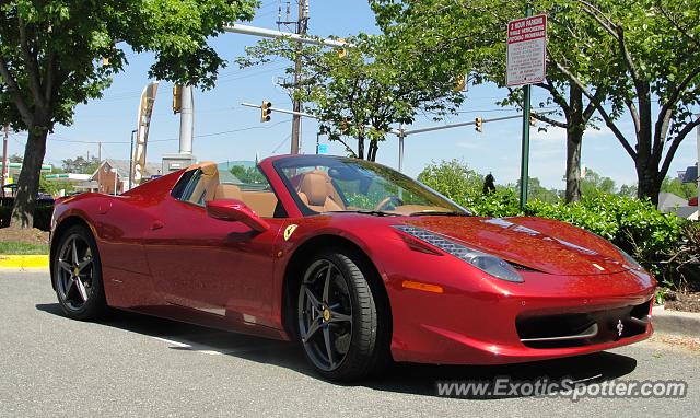 Ferrari 458 Italia spotted in Potomac, Maryland