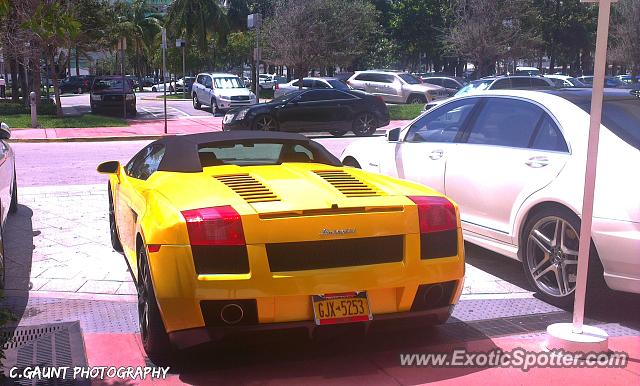 Lamborghini Gallardo spotted in Miami Beach, Florida