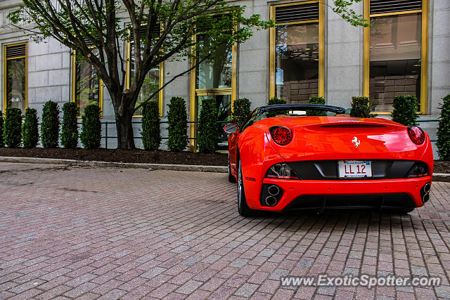 Ferrari California spotted in Boston, Massachusetts