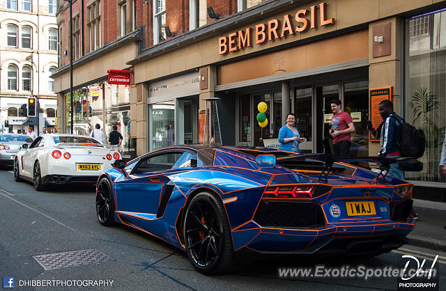 Lamborghini Aventador spotted in Manchester, United Kingdom