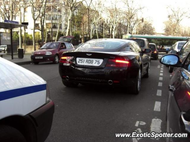 Aston Martin DB9 spotted in Paris, France