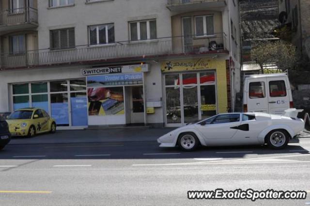 Lamborghini Countach spotted in Visp, Switzerland