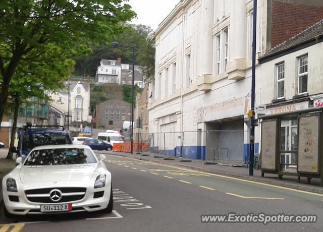 Mercedes SLS AMG spotted in Swansea, United Kingdom
