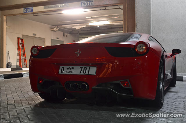 Ferrari 458 Italia spotted in Dubai, United Arab Emirates