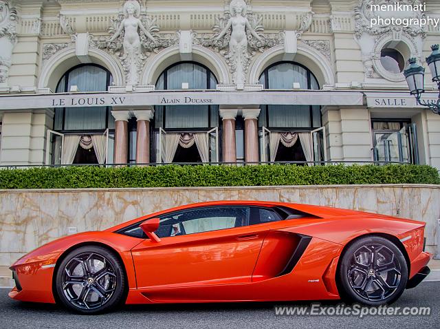 Lamborghini Aventador spotted in Casino Square, Monaco