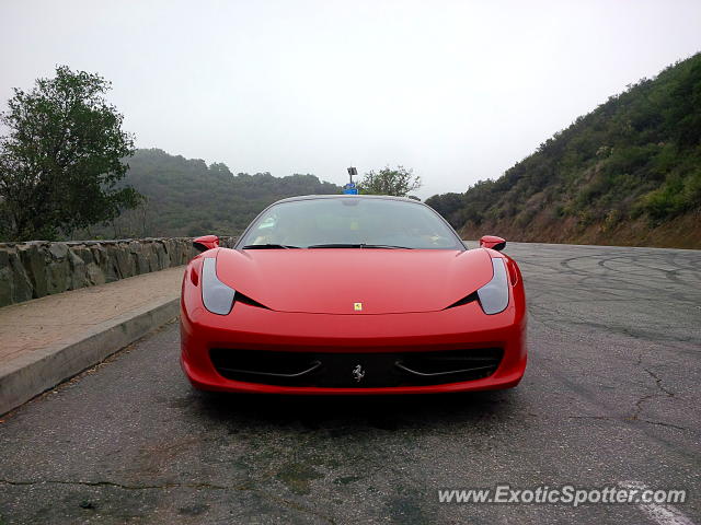 Ferrari 458 Italia spotted in Malibu, California