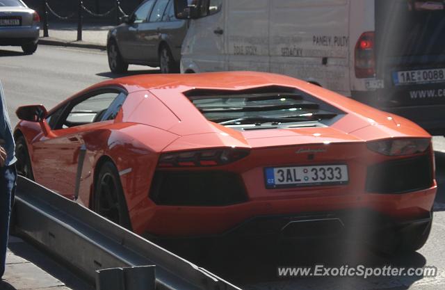 Lamborghini Aventador spotted in Prague, Czech Republic