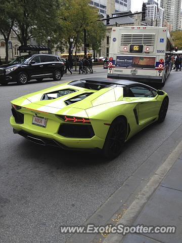 Lamborghini Aventador spotted in Chicago, Illinois