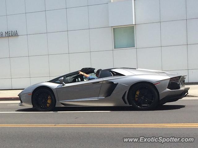 Lamborghini Aventador spotted in Beverly hills, California