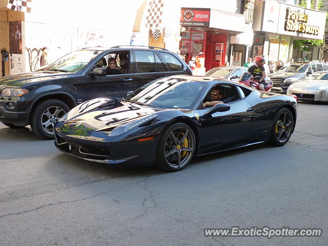 Ferrari 458 Italia spotted in Montreal, Canada