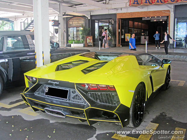 Lamborghini Aventador spotted in Jakarta, Indonesia