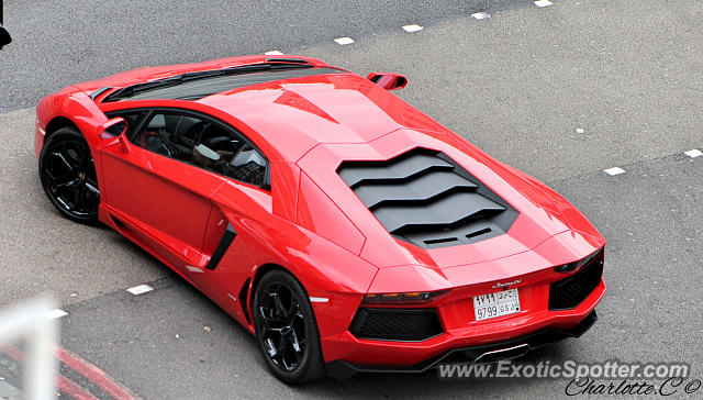 Lamborghini Aventador spotted in London, United Kingdom