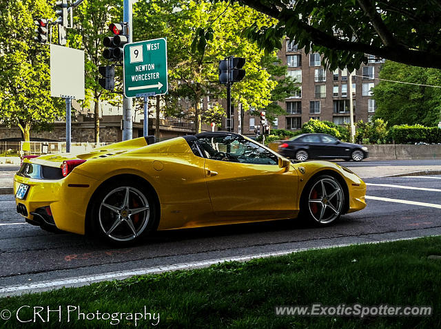 Ferrari 458 Italia spotted in Boston, Massachusetts