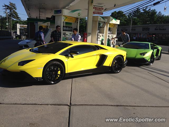 Lamborghini Aventador spotted in Roslyn, New York