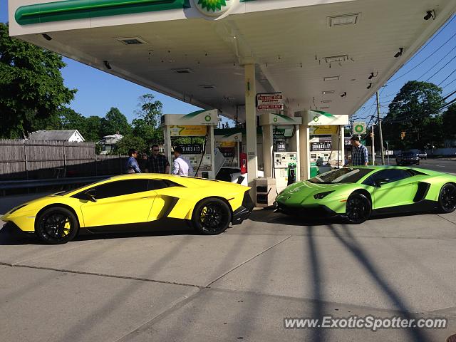 Lamborghini Aventador spotted in Roslyn, New York