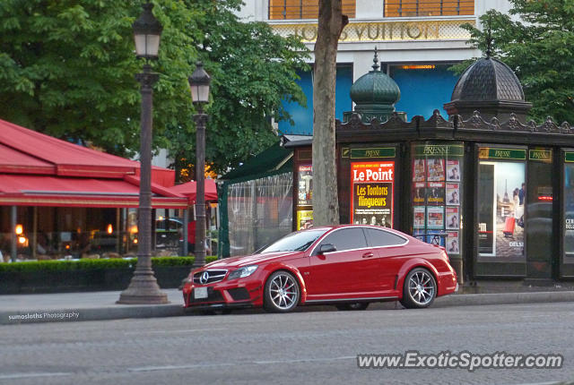 Mercedes C63 AMG Black Series spotted in Paris, France