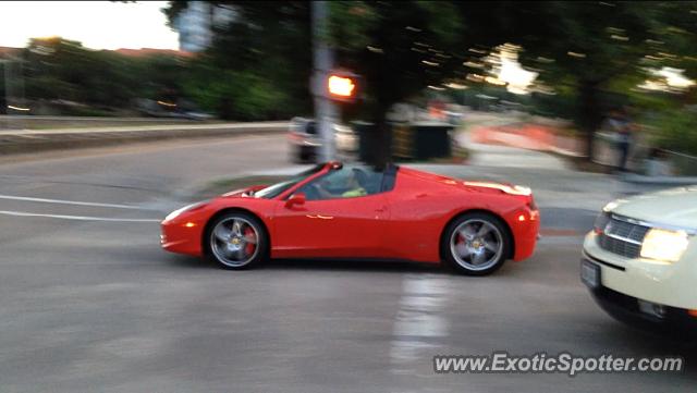 Ferrari 458 Italia spotted in Houston, Texas